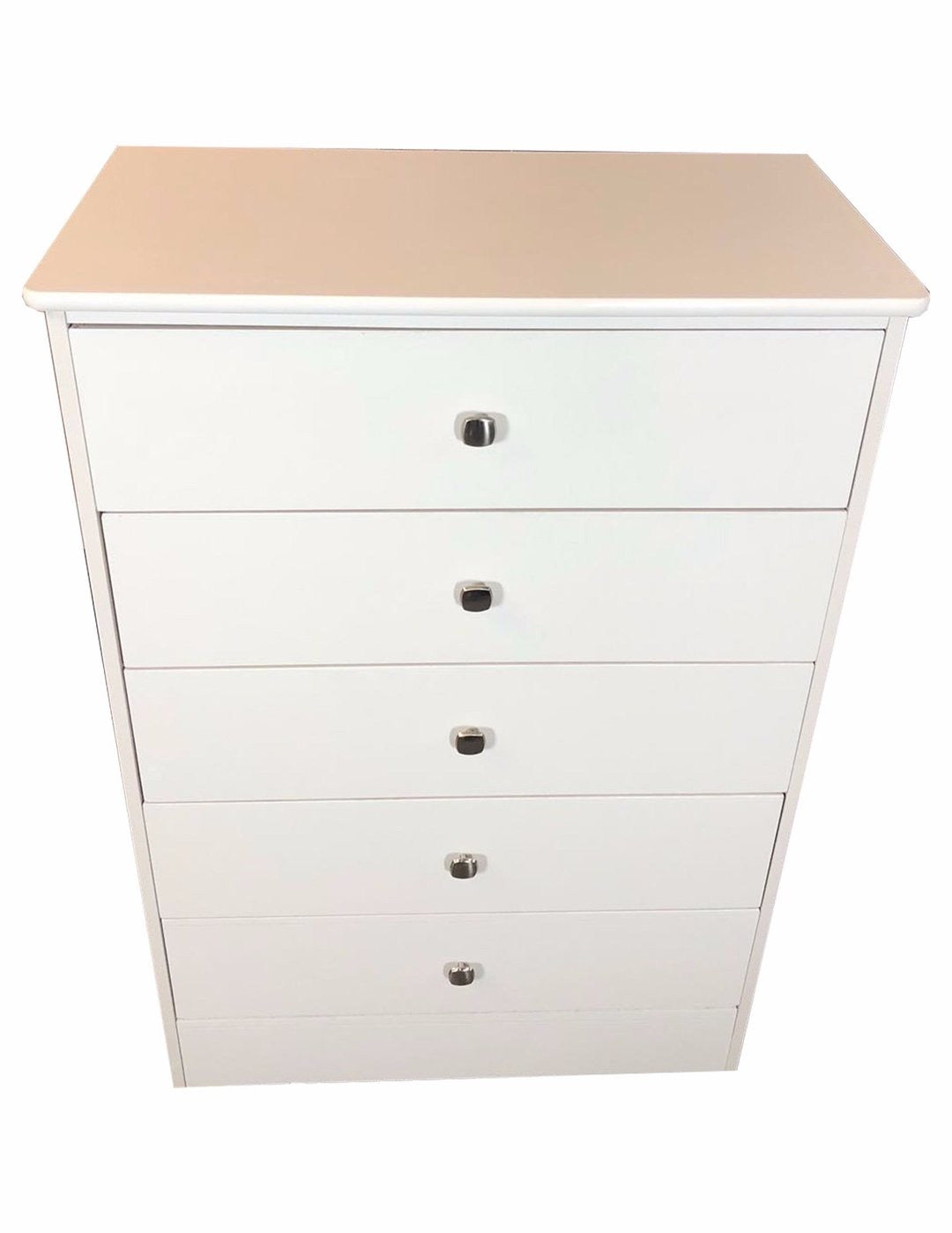 White Chest 5 Drawer