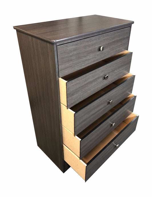 Chest 5 Drawer Gray