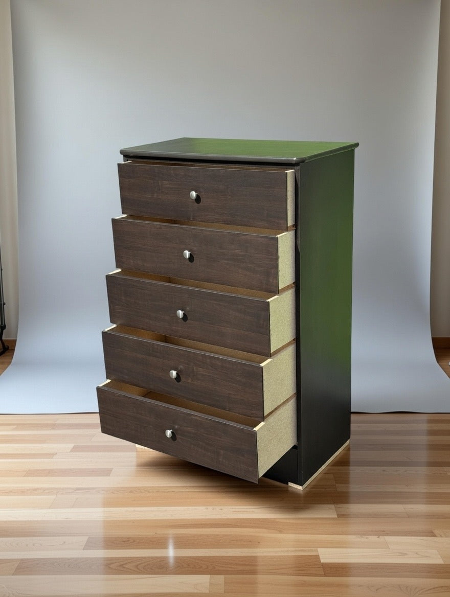 Dark Brown 5-Drawer Chest