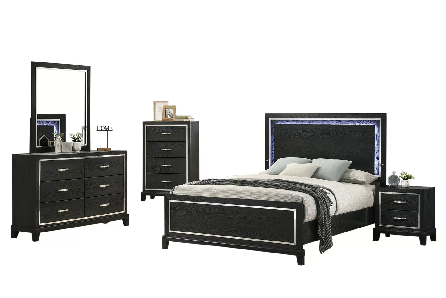 Queen Bed
Built-In LED Lights