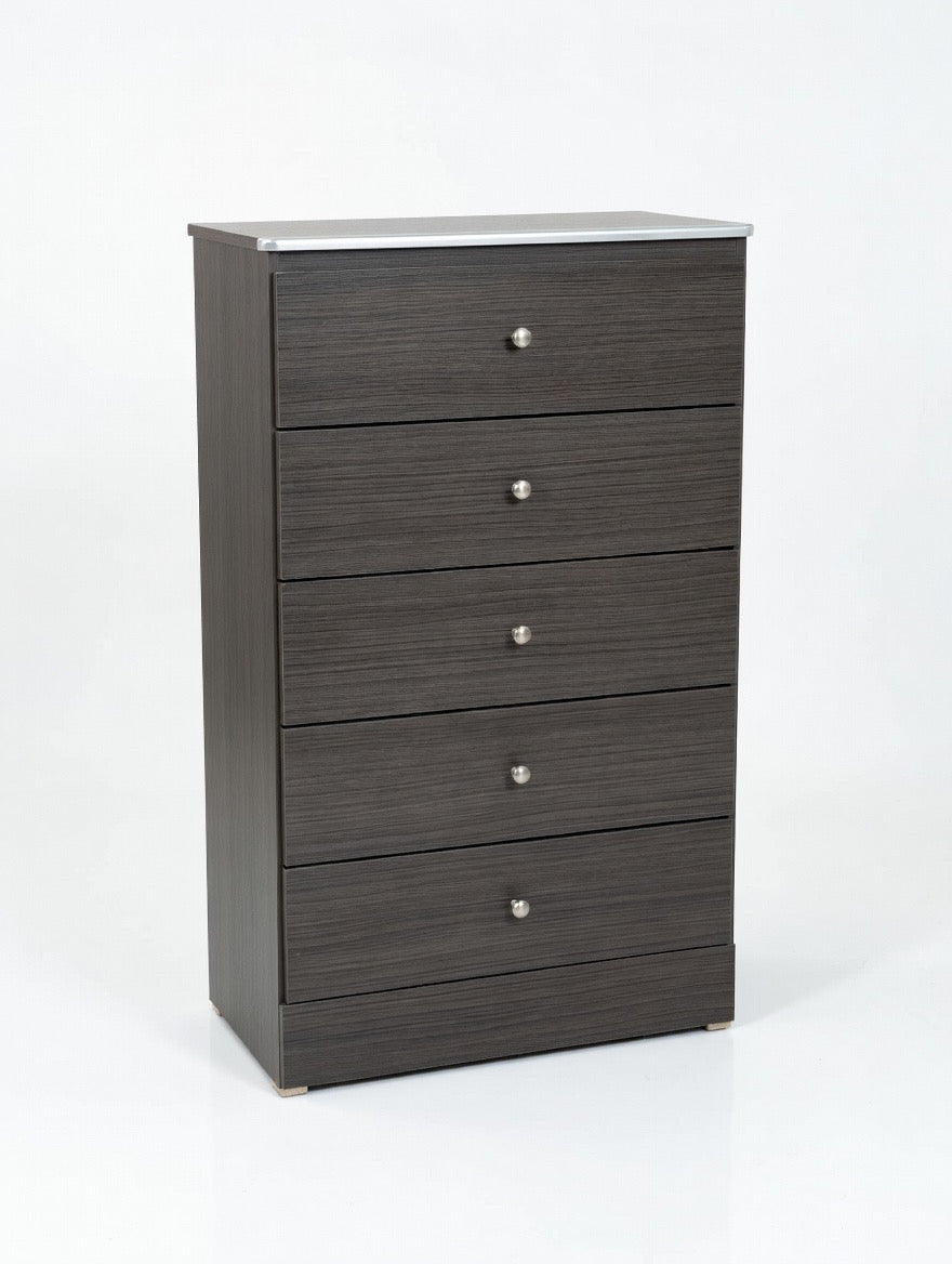 ✨ Modern 5-Drawer Chest - Sleek Charcoal
Wood Finish