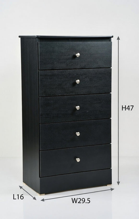 Midnight Modern Chest 5 Drawer  🖤