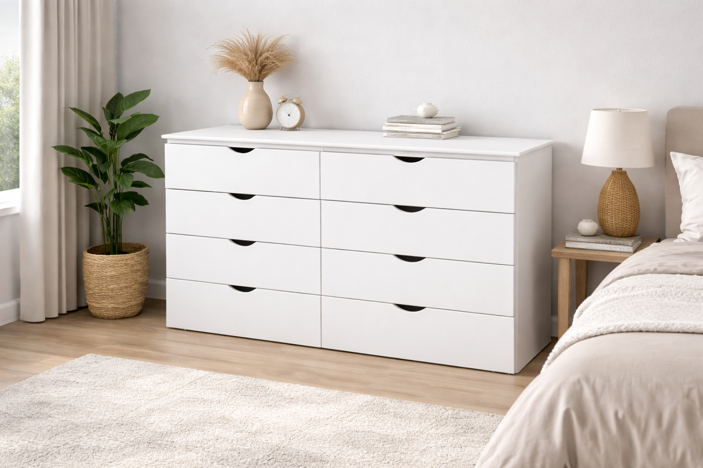 💫 Modern White 8-Drawer Dresser - Clean
Minimalist Style