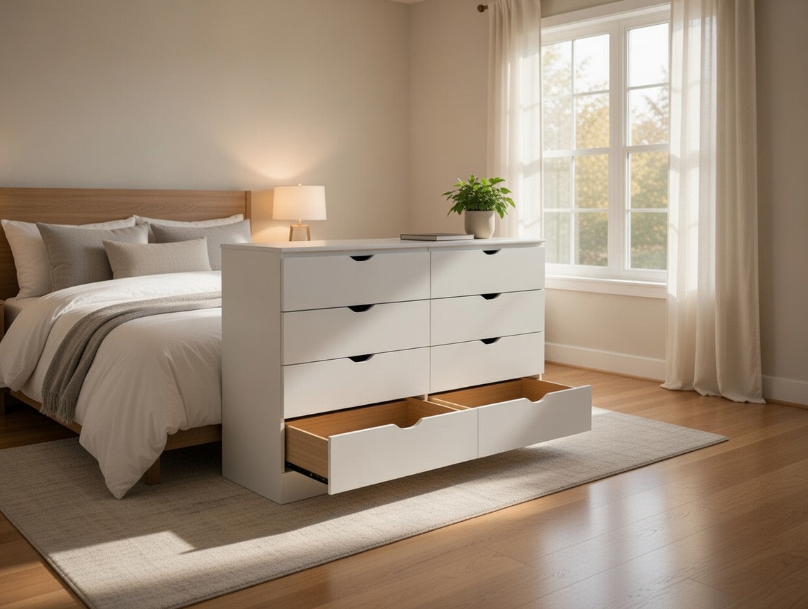 💫 Modern White 8-Drawer Dresser - Clean
Minimalist Style