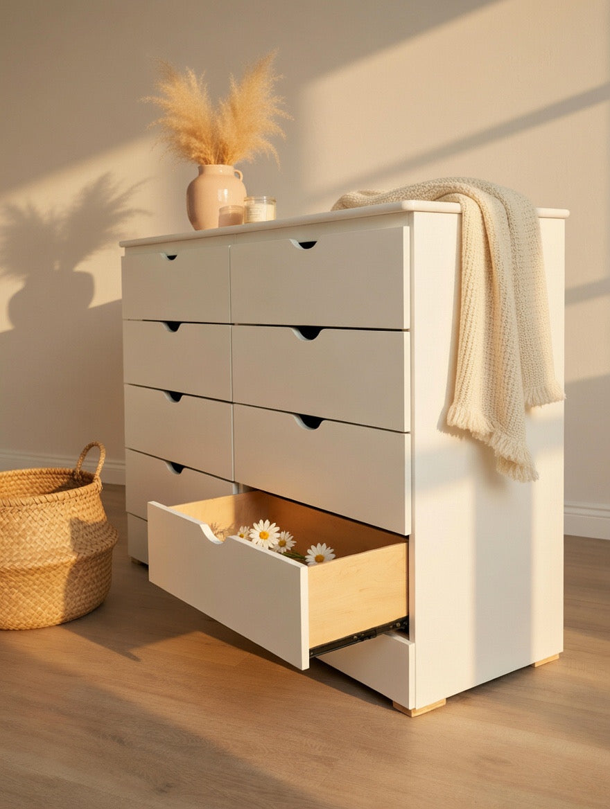 💫 Modern White 8-Drawer Dresser - Clean
Minimalist Style