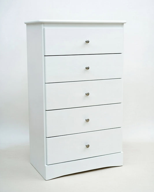 Modern White 5-Drawer Dresser🌱