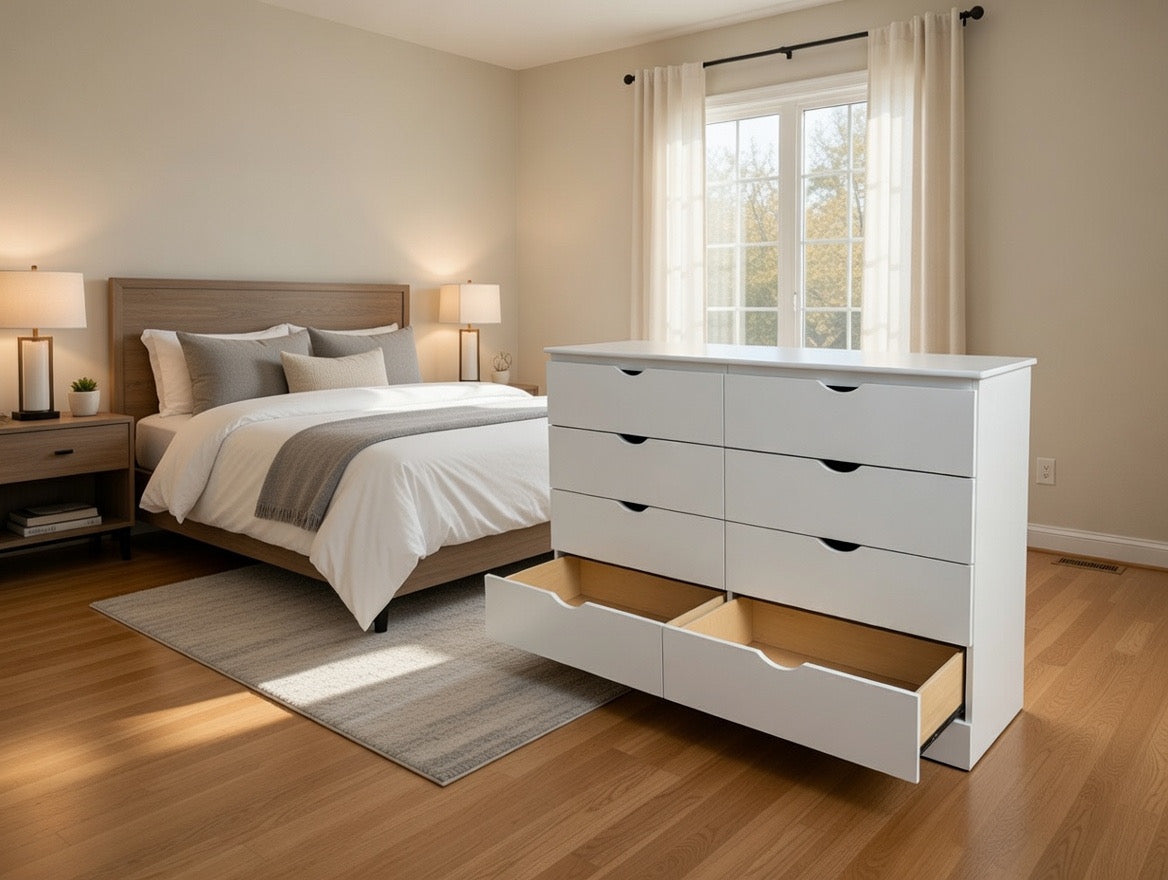 💫 Modern White 8-Drawer Dresser - Clean
Minimalist Style