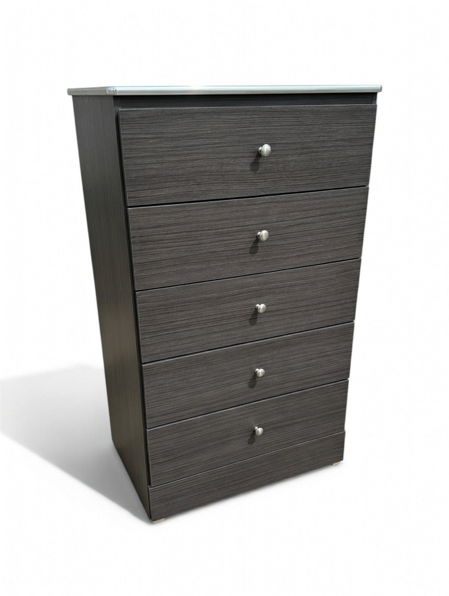 ✨ Modern 5-Drawer Chest - Sleek Charcoal
Wood Finish