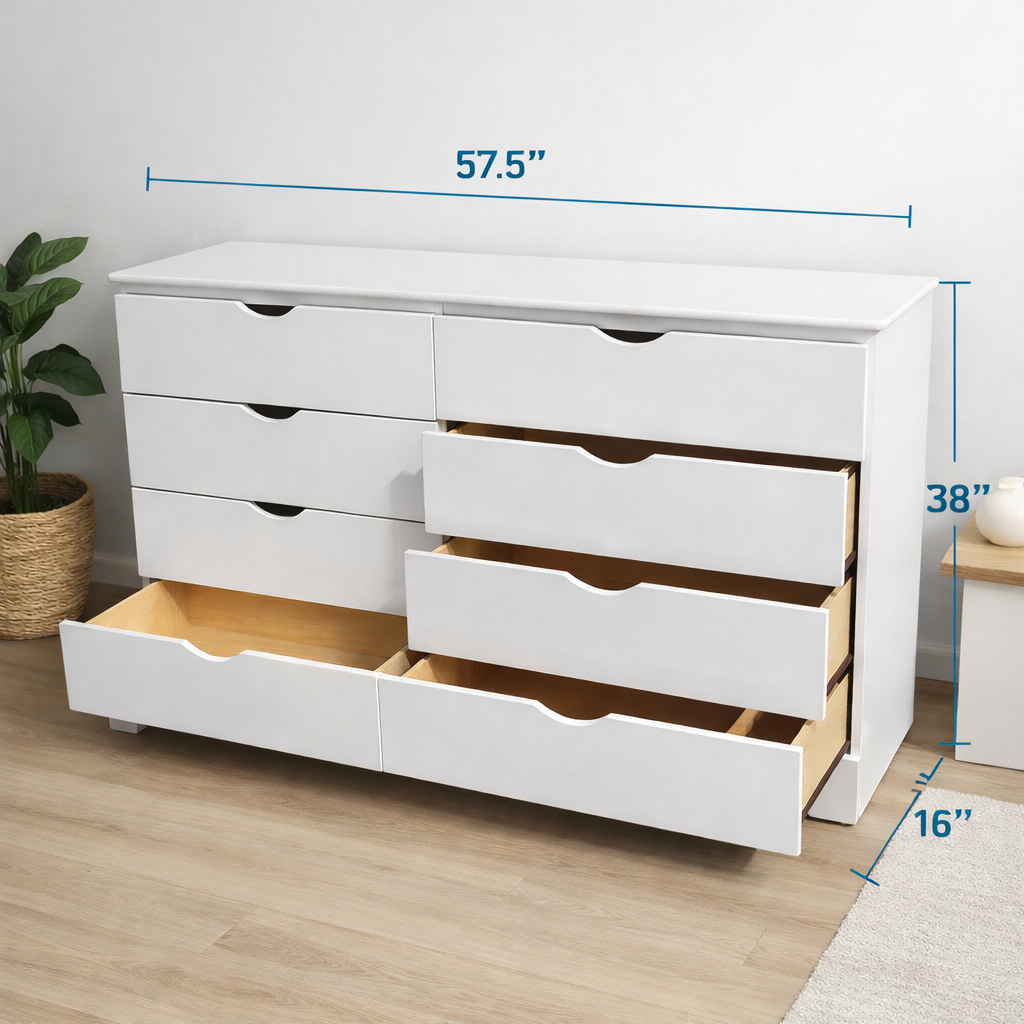 💫 Modern White 8-Drawer Dresser - Clean
Minimalist Style