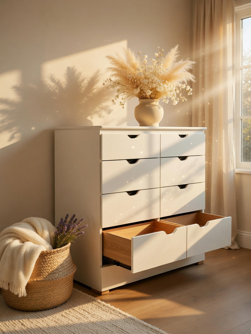 💫 Modern White 8-Drawer Dresser - Clean
Minimalist Style