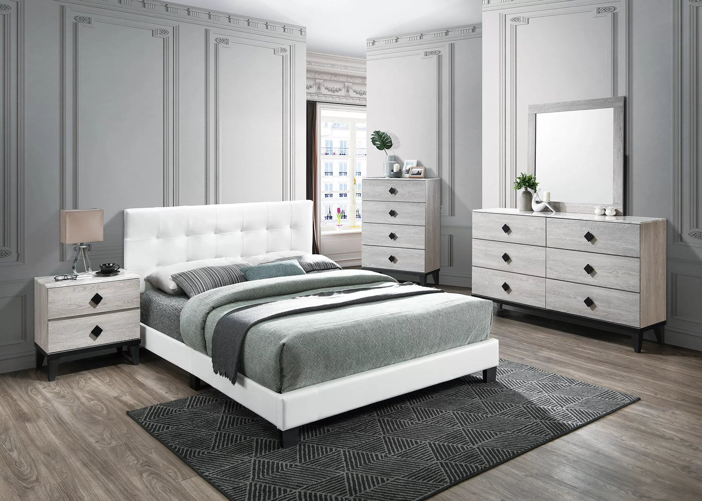 Queen Bed Frame Faux Leather
