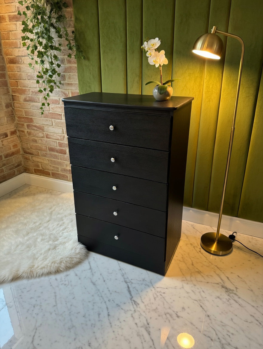 Midnight Modern Chest 5 Drawer  🖤
