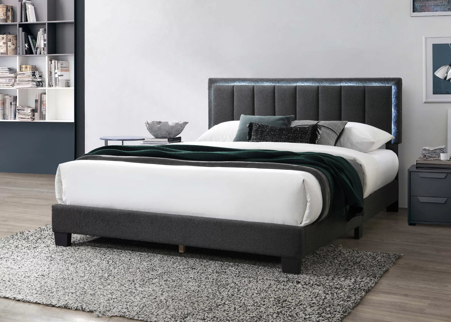 Queen Bed
Platform Bed W/ Built-In LED Lights