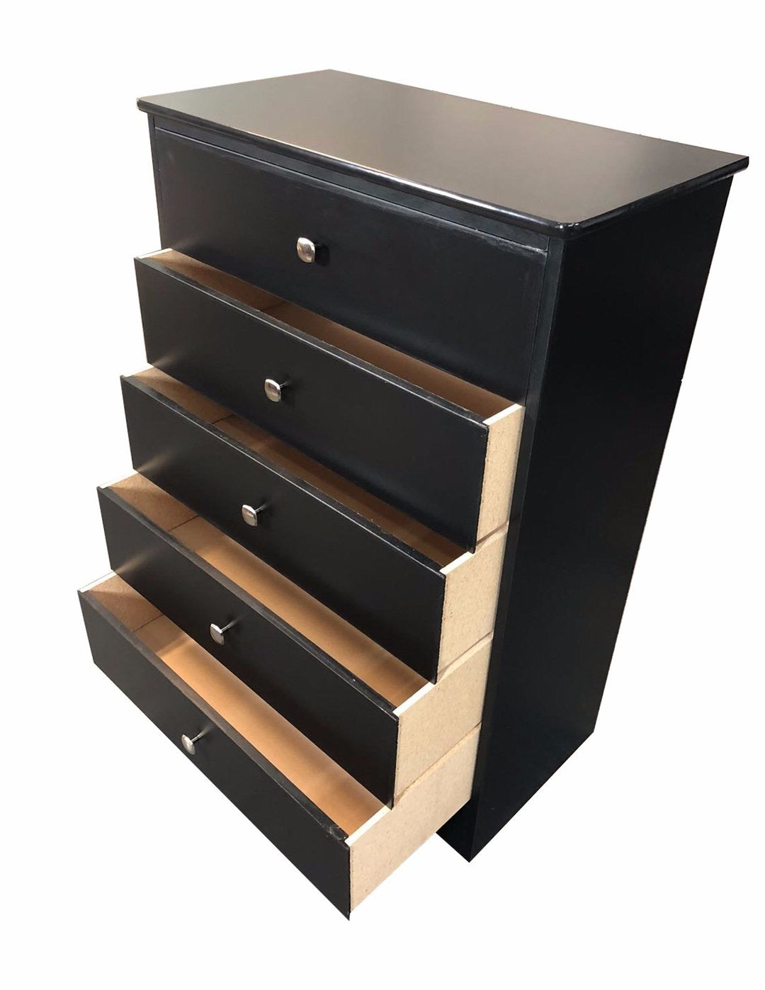 Chest 5 Drawer Black