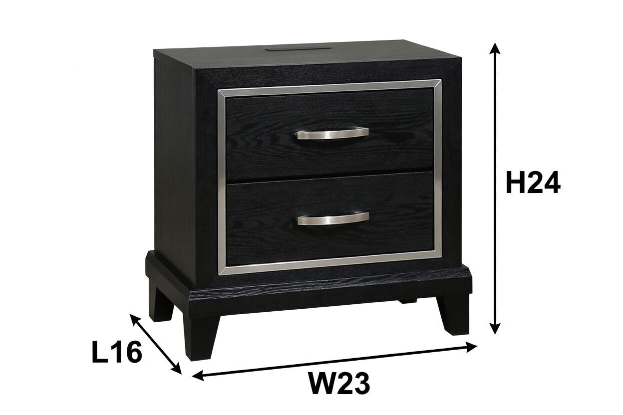 Modern Ebony Nightstand
