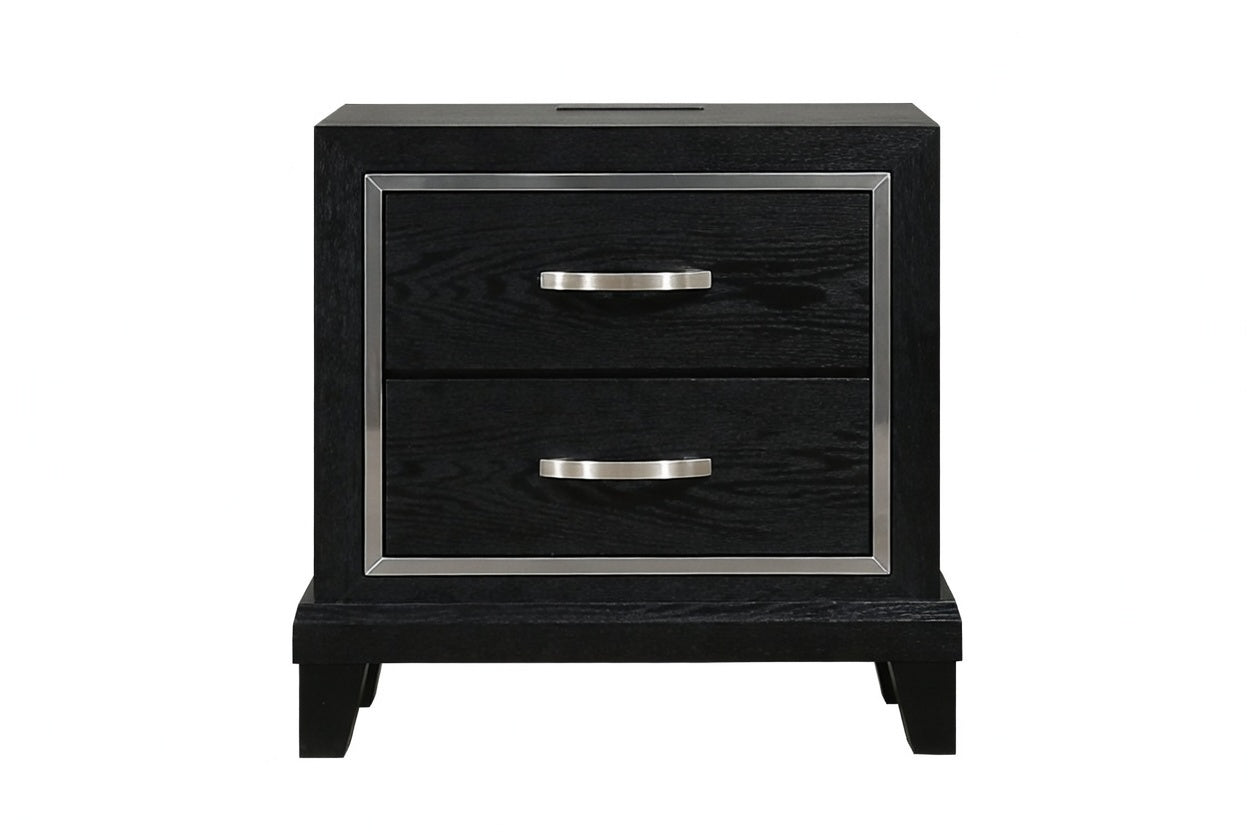 Modern Ebony Nightstand